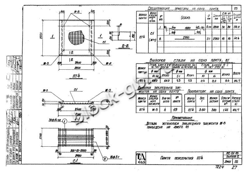 Плита перекрытия тоннелей ПТ 4 Плита перекрытия тоннелей ПТ 4