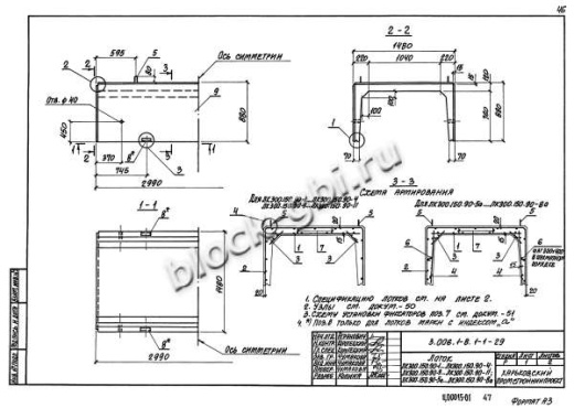 Лоток ЛК 300.150.90-8а