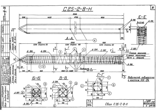Свая С 25-2-8-Н