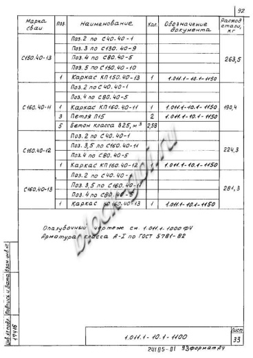Свая С 160.40-12 Свая С 160.40-12